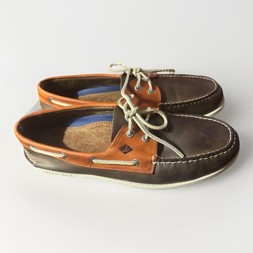 Sperry Top-Sider A/O Authentic Original 2 Eye Brown/Tan Boat Shoe Men's Size 12M